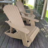 Poly-Luxe Recycled Plastic Folding Reclining Adirondack Chairs (Large)