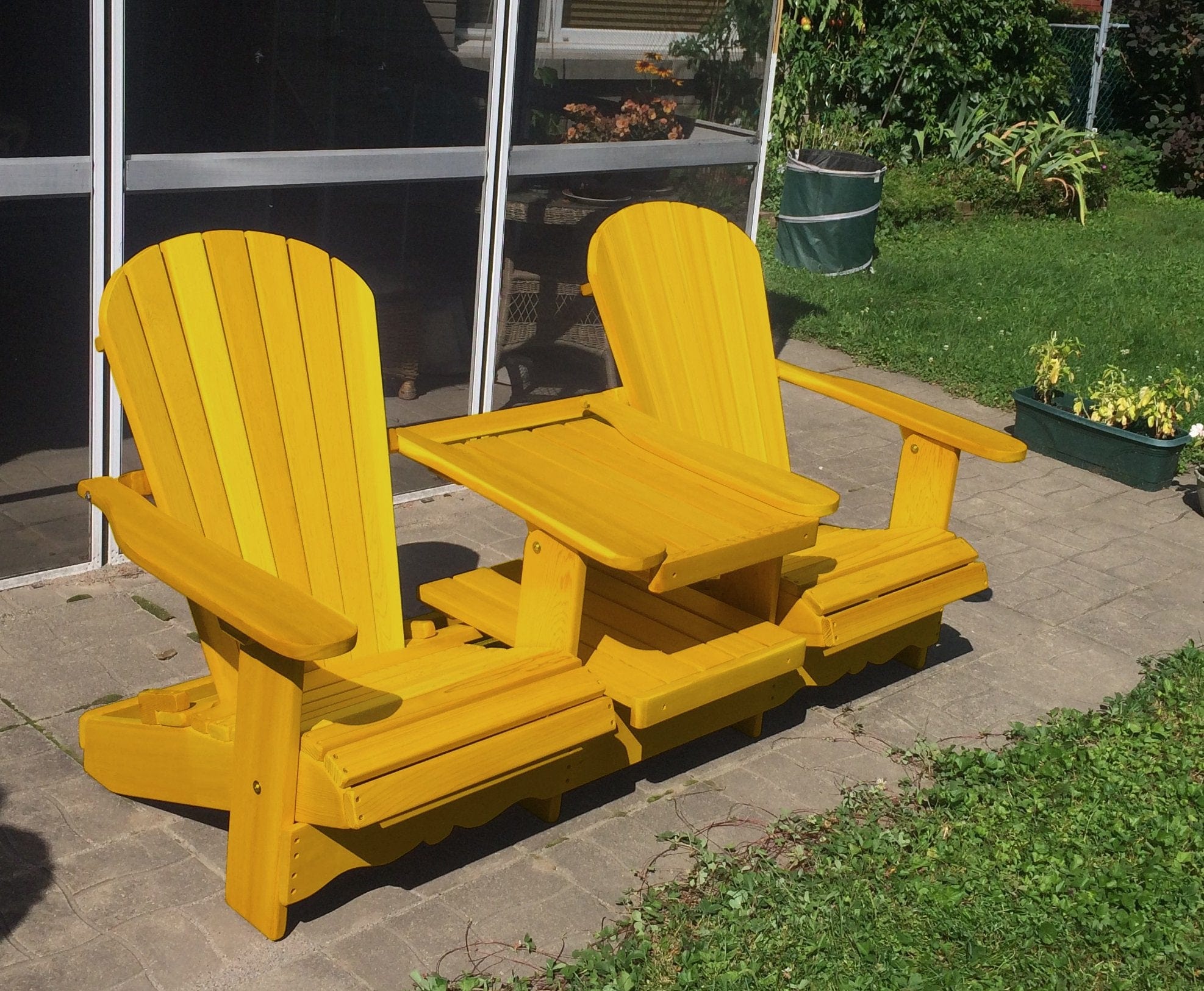 Bar Height Adirondack Chair- Yellow