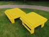 Lemon Yellow Poly-Luxe 100% Recycled Plastic 2 Position Grand Adirondack Footrest Ottoman www.adirondackchaircompany.com